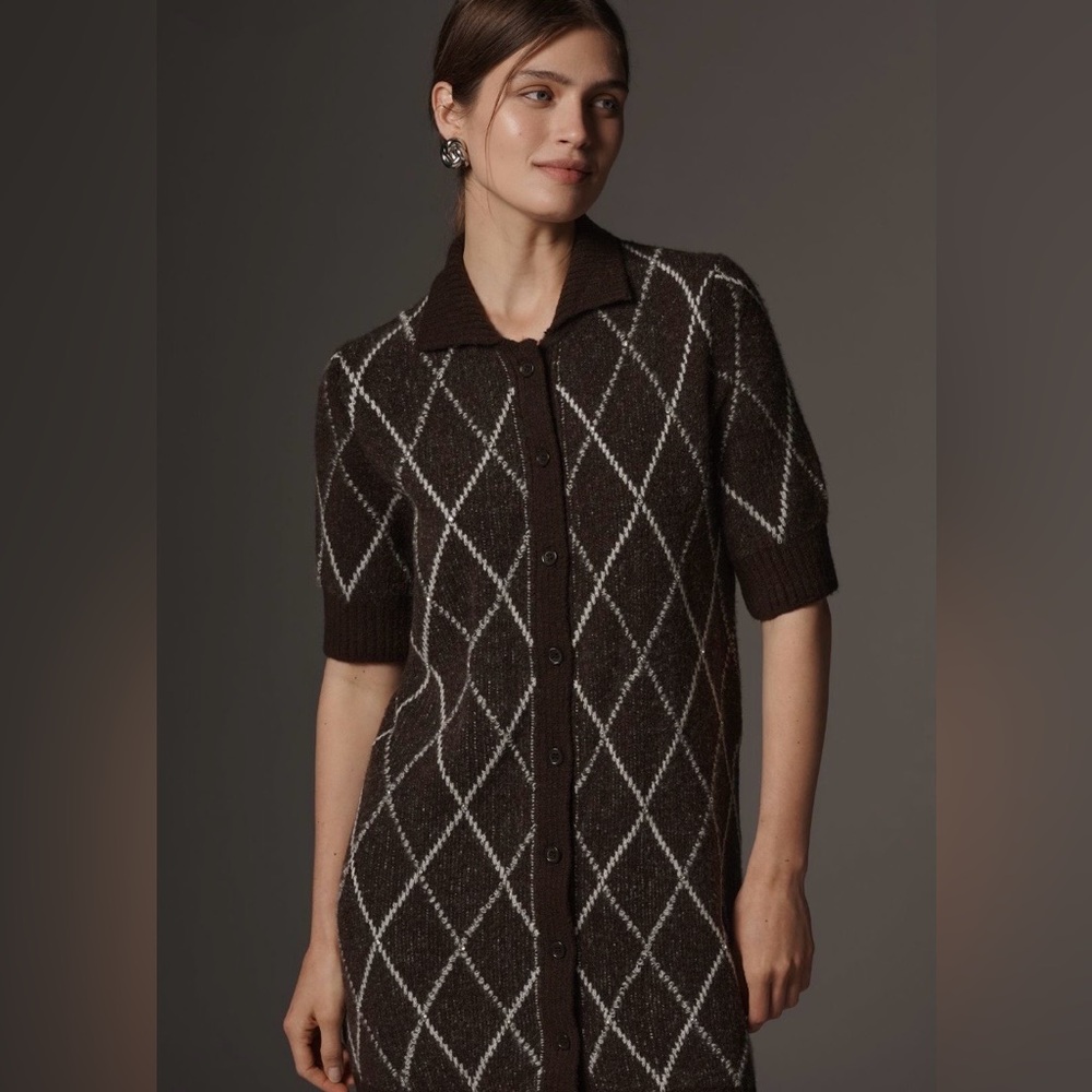 NWT Anthropologie Rhinestone Sweater Shift Dress